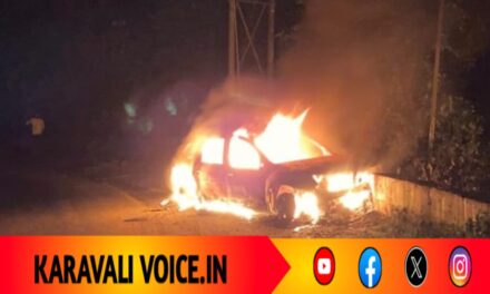 ಅರಬೈಲ್ ಘಟ್ಟದಲ್ಲಿ ಅಗ್ನಿ ಅವಘಡ: ಧಗಧಗ ಉರಿದು ಭಸ್ಮವಾದ ಕಾರು