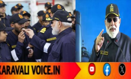 ಯೋಧರ ಮಧ್ಯೆ ದೀಪಾವಳಿ!: ಐಎನ್ಎಸ್ ವಿಕ್ರಾಂತ್ನಲ್ಲಿ ಹಬ್ಬ ಆಚರಿಸಿದ ಪ್ರಧಾನಿ ಮೋದಿ