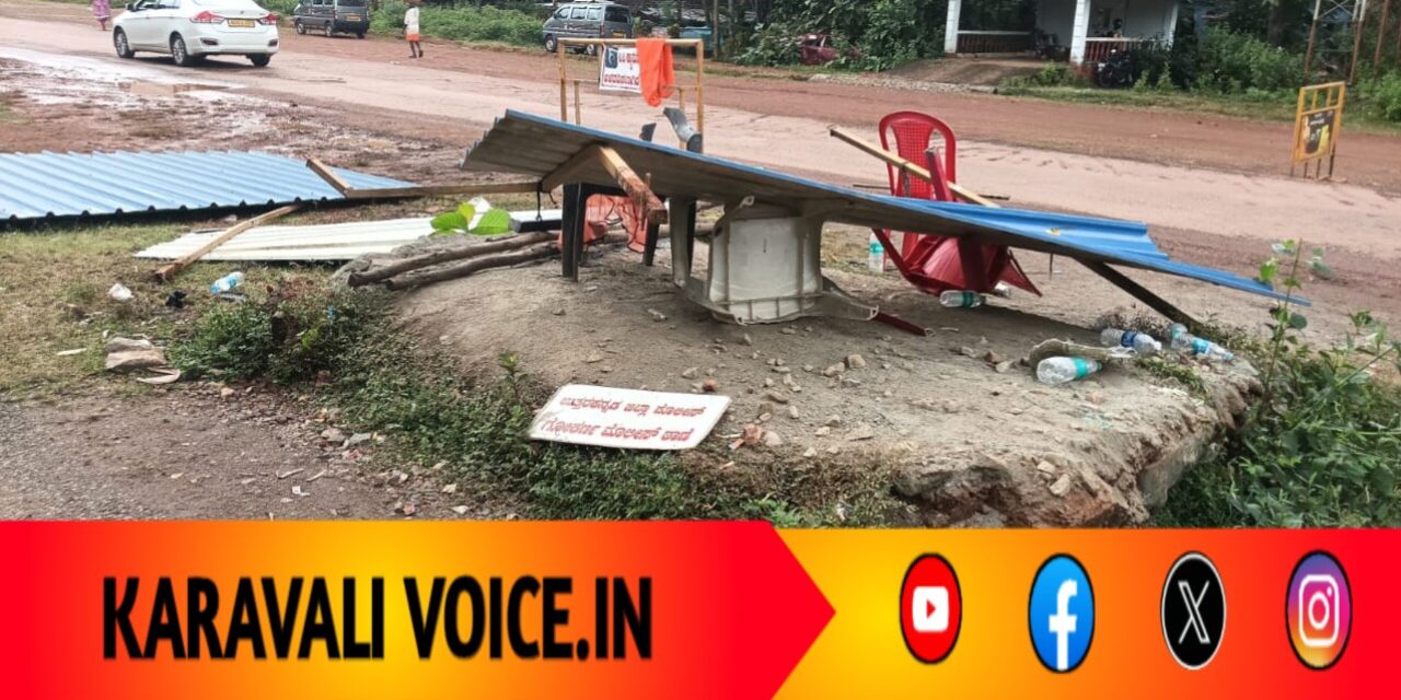 ಪೊಲೀಸ್ ಚೆಕ್ ಪೋಸ್ಟ್ ಮೇಲೆ ಹರಿದ ಸರಕು ಲಾರಿ!
