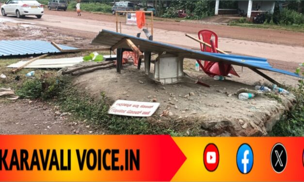 ಪೊಲೀಸ್ ಚೆಕ್ ಪೋಸ್ಟ್ ಮೇಲೆ ಹರಿದ ಸರಕು ಲಾರಿ!