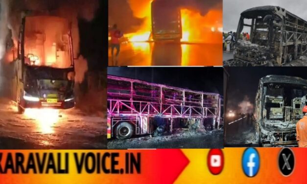 ಮಳೆಯಲ್ಲಿ ಬೈಕ್ ಡಿಕ್ಕಿ, ಬಸ್ ಗೆ ಬೆಂಕಿ: 15 ಮಂದಿ ಪ್ರಯಾಣಿಕರ ಸಜೀವ ದಹನ!