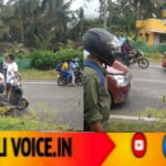 ಗ್ರಾಮ ಪಂಚಾಯಿತಿ ಬಳಿ ಕಾರು–ಸ್ಕೂಟಿ ಮುಖಾಮುಖಿ ಡಿಕ್ಕಿ