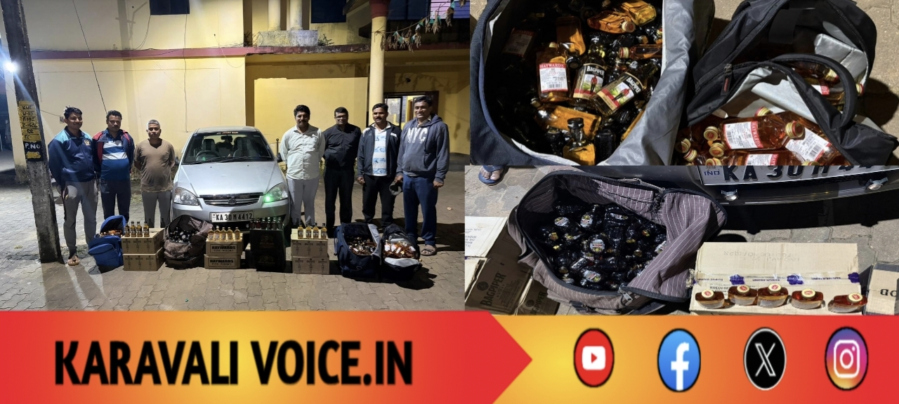 ಲಕ್ಷಾಂತರ ರೂ. ಮದ್ಯ ತುಂಬಿದ ಇಂಡಿಕಾ ಕಾರು ಬಿಟ್ಟು ಚಾಲಕ ಪರಾರಿ! 