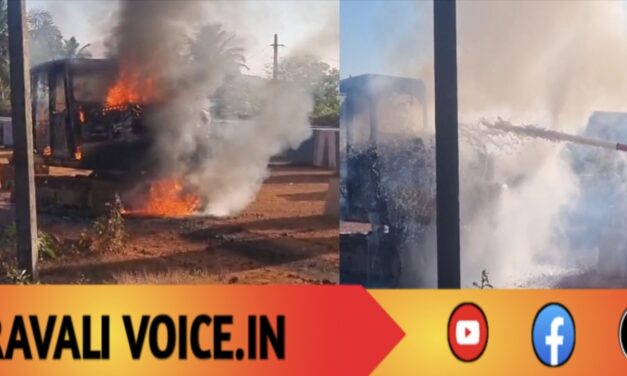 ಬೆಂಕಿಯ ದಾಹಕ್ಕೆ ನಿಲ್ಲಿಸಿಟ್ಟ ಹಿಟಾಚಿ ಬಲಿ! 