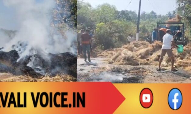 ಉರಿಯುತ್ತಲೇ ಸಾಗಿದ ವಾಹನ: ತಪ್ಪಿದ ಭಾರೀ ಅನಾಹುತ!