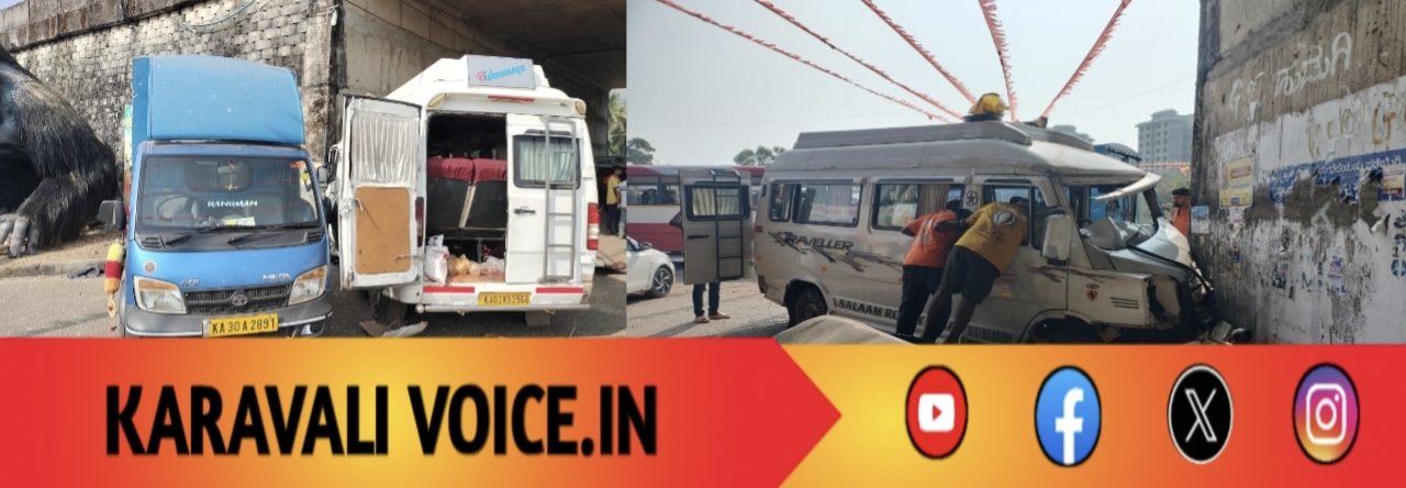 ತಂಗುದಾಣಕ್ಕೆ ಗುದ್ದಿ ಫ್ಲೈಓವರ್ ಗೋಡೆಗೆ ಅಪ್ಪಳಿಸಿದ ಟಿಟಿ: ಹಲವರಿಗೆ ಗಾಯ