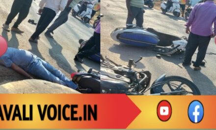 ಬೈಕ್–ಸ್ಕೂಟಿ ಮುಖಾಮುಖಿ ಡಿಕ್ಕಿ: ಸ್ಕೂಟಿ ಸವಾರ ಗಂಭೀರ