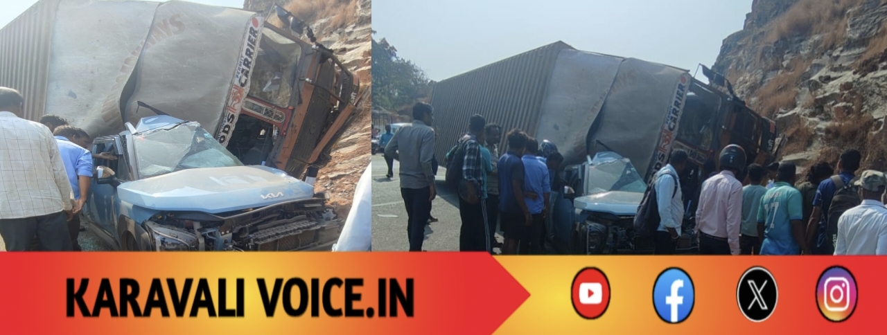 ಕಾರವಾರದಲ್ಲಿ ಕಾರಿನ ಮೇಲೆ ಮುಗುಚಿ ಬಿದ್ದ ಕಂಟೆನರ್! 