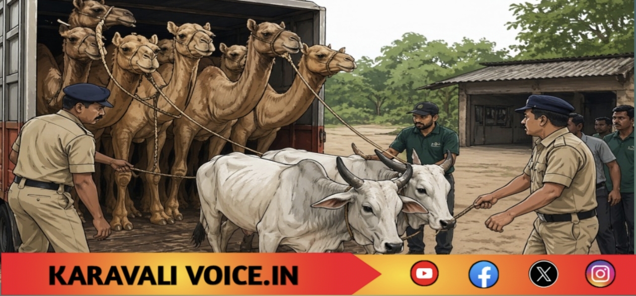 ಕಸಾಯಿಖಾನೆ ದಾರಿಗೆ ಬ್ರೇಕ್: 8 ಒಂಟೆ, 2 ಎತ್ತುಗಳಿಗೆ ಪುನರ್ಜನ್ಮ