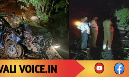 ಪ್ರವಾಸಿಗರ ಕಾರು ಭೀಕರ ಅಪಘಾತ: ಓರ್ವ ಗಂಭೀರ, ಇಬ್ಬರಿಗೆ ಗಾಯ