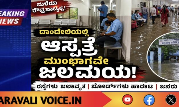 ಮಳೆಯ ರೌದ್ರನಾಟ್ಯ: ಆಸ್ಪತ್ರೆ ಮುಂಭಾಗವೇ ಜಲಮಯ!