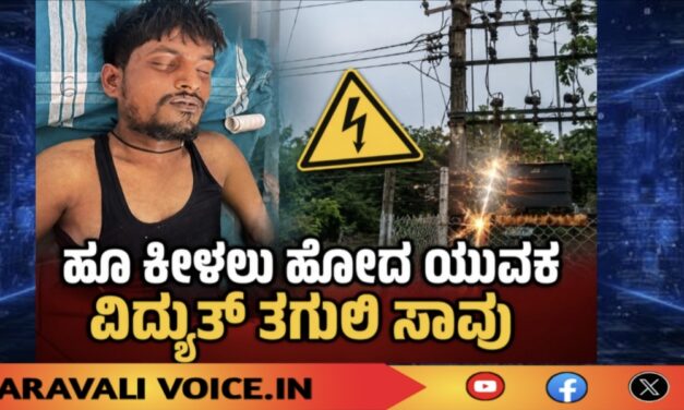 ಹೂ ಕೀಳಲು ಹೋದ ಯುವಕ ವಿದ್ಯುತ್ ತಗುಲಿ ಸಾವು