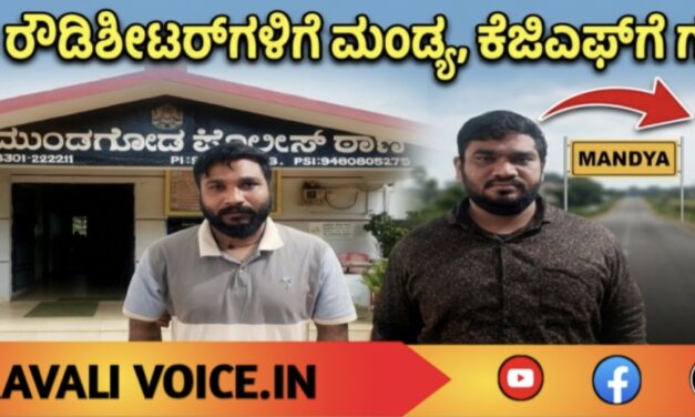 ಜಿಲ್ಲೆಯ ರೌಡಿಶೀಟರ್‌ಗಳಿಗೆ ಮಂಡ್ಯ, ಕೆಜಿಎಫ್‌ಗೆ ಗಡಿಪಾರು
