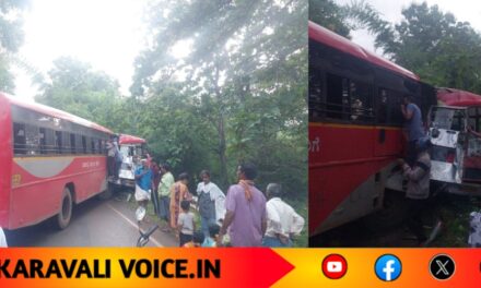 ಕೆಎಸ್‌ಆರ್‌ಟಿಸಿ ಬಸ್‌ಗಳ ಮುಖಾಮುಖಿ ಡಿಕ್ಕಿ: ಪ್ರಯಾಣಿಕರು ಗಂಭೀರ
