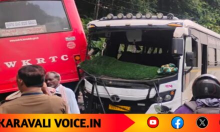 ಕೆಎಸ್‌ಆರ್‌ಟಿಸಿ ಬಸ್–ಟೆಂಪೋ ಡಿಕ್ಕಿ: ಪ್ರಯಾಣಿಕರಿಗೆ ಗಾಯ