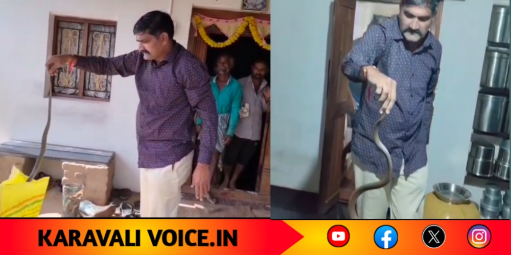 ನಾಗರಹಾವು ರಕ್ಷಿಸಿದ ಪಾಳಾ ಉಪ ವಲಯ ಅರಣ್ಯಾಧಿಕಾರಿ!